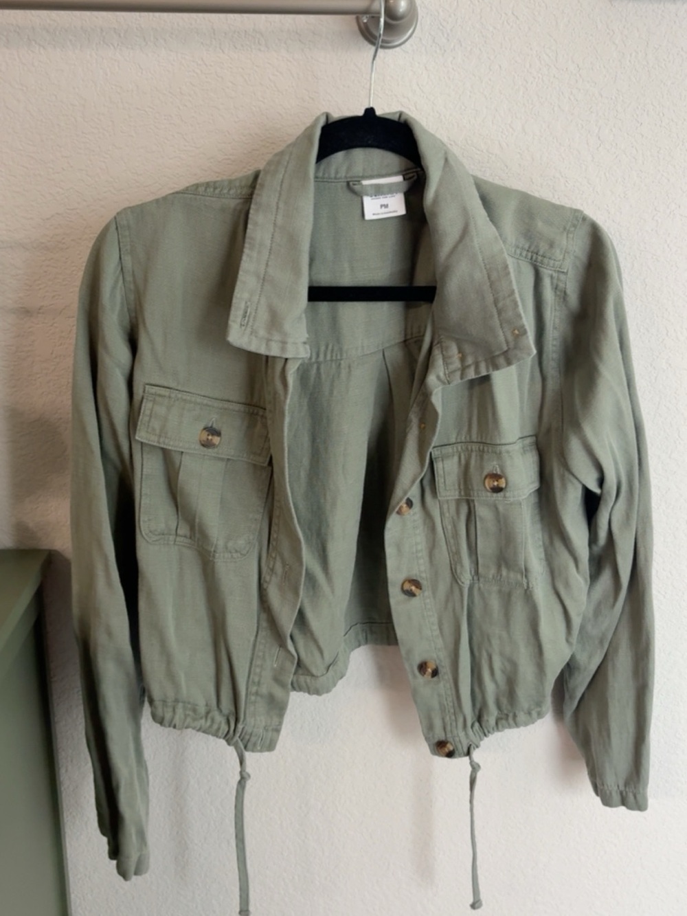 Sonoma Sage Green Utility Drawstring Jacket